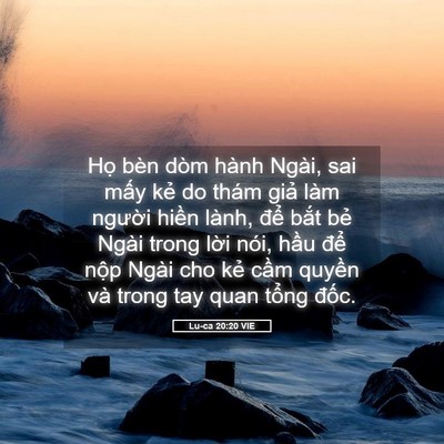 Picture 05 - Lu-ca 20:20 VIE - Họ bèn dòm hành Ngài, sai mấy kẻ do - Bible Verse Picture