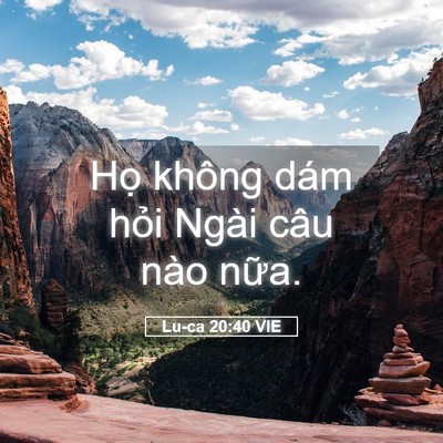 Picture 05 - Lu-ca 20:40 VIE - Họ không dám hỏi Ngài câu nào - Bible Verse Picture