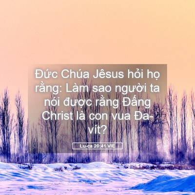 Picture 05 - Lu-ca 20:41 VIE - Đức Chúa Jêsus hỏi họ rằng: Làm sao - Bible Verse Picture