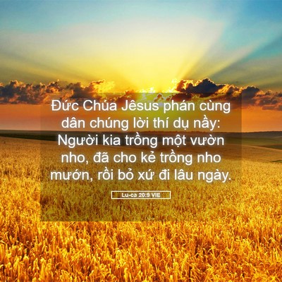 Picture 05 - Lu-ca 20:9 VIE - Đức Chúa Jêsus phán cùng dân chúng lời - Bible Verse Picture