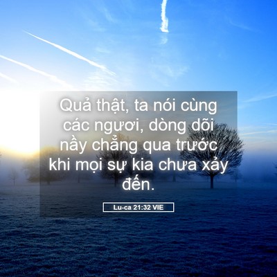 Picture 05 - Lu-ca 21:32 VIE - Quả thật, ta nói cùng các ngươi, dòng - Bible Verse Picture