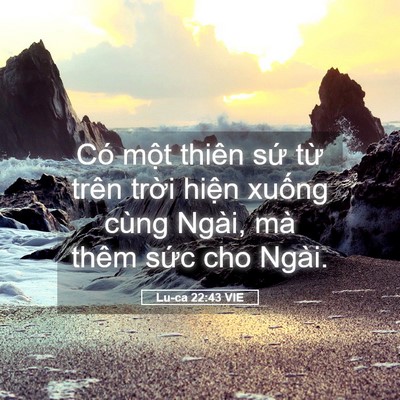 Picture 05 - Lu-ca 22:43 VIE - Có một thiên sứ từ trên trời hiện - Bible Verse Picture