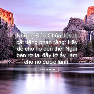 Picture 05 - Lu-ca 22:51 VIE - Nhưng Đức Chúa Jêsus cất tiếng phán - Bible Verse Picture
