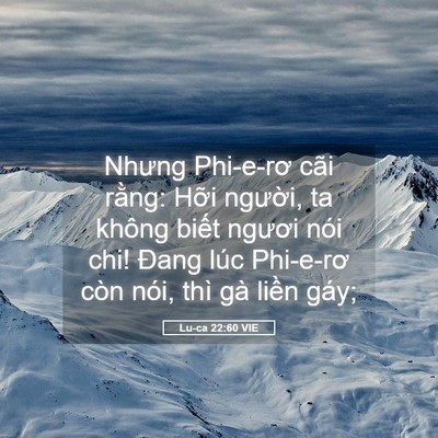 Picture 05 - Lu-ca 22:60 VIE - Nhưng Phi-e-rơ cãi rằng: Hỡi người, ta - Bible Verse Picture