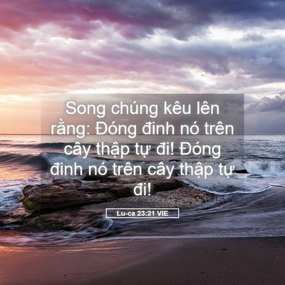 Picture 05 - Lu-ca 23:21 VIE - Song chúng kêu lên rằng: Đóng đinh nó - Bible Verse Picture