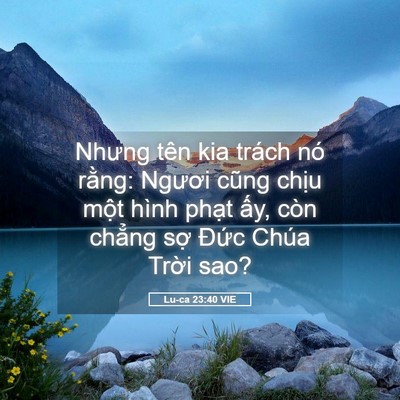 Picture 05 - Lu-ca 23:40 VIE - Nhưng tên kia trách nó rằng: Ngươi cũng - Bible Verse Picture