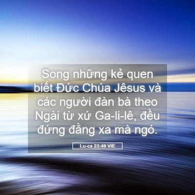 Picture 05 - Lu-ca 23:49 VIE - Song những kẻ quen biết Đức Chúa Jêsus - Bible Verse Picture