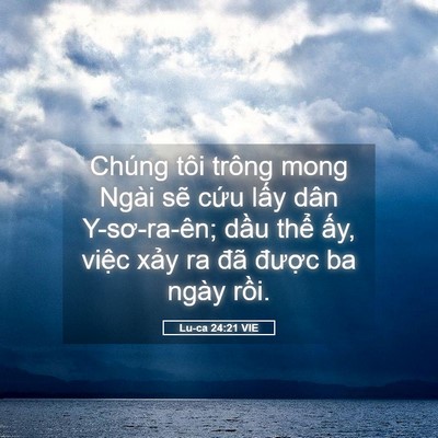 Picture 05 - Lu-ca 24:21 VIE - Chúng tôi trông mong Ngài sẽ cứu lấy - Bible Verse Picture