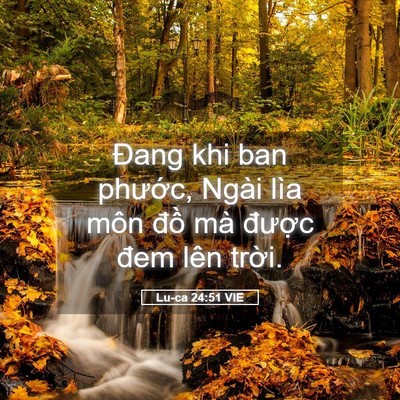 Picture 05 - Lu-ca 24:51 VIE - Đang khi ban phước, Ngài lìa môn đồ mà - Bible Verse Picture
