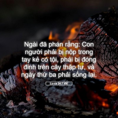 Picture 05 - Lu-ca 24:7 VIE - Ngài đã phán rằng: Con người phải bị - Bible Verse Picture