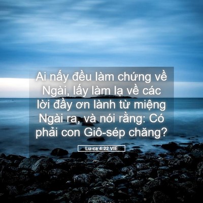 Picture 05 - Lu-ca 4:22 VIE - Ai nấy đều làm chứng về Ngài, lấy - Bible Verse Picture