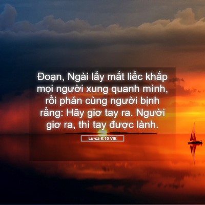 Picture 05 - Lu-ca 6:10 VIE - Đoạn, Ngài lấy mắt liếc khắp mọi - Bible Verse Picture