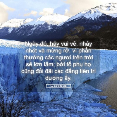 Picture 05 - Lu-ca 6:23 VIE - Ngày đó, hãy vui vẻ, nhảy nhót và - Bible Verse Picture