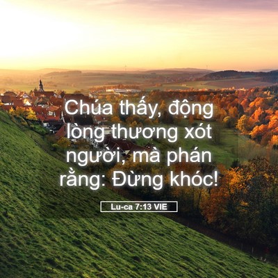 Picture 05 - Lu-ca 7:13 VIE - Chúa thấy, động lòng thương xót - Bible Verse Picture