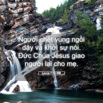 Picture 05 - Lu-ca 7:15 VIE - Người chết vùng ngồi dậy và khởi - Bible Verse Picture