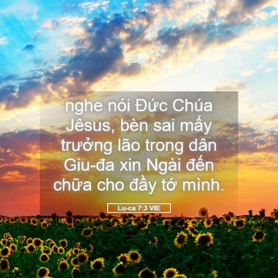 Picture 05 - Lu-ca 7:3 VIE - nghe nói Đức Chúa Jêsus, bèn sai mấy - Bible Verse Picture