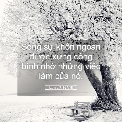 Picture 05 - Lu-ca 7:35 VIE - Song sự khôn ngoan được xưng công bình - Bible Verse Picture