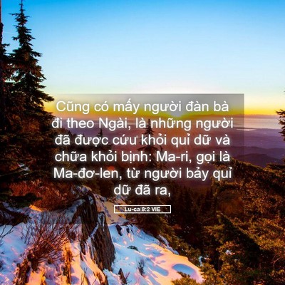 Picture 05 - Lu-ca 8:2 VIE - Cũng có mấy người đàn bà đi theo - Bible Verse Picture