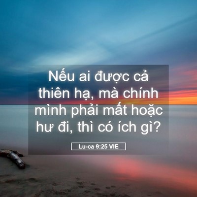 Picture 05 - Lu-ca 9:25 VIE - Nếu ai được cả thiên hạ, mà chính - Bible Verse Picture
