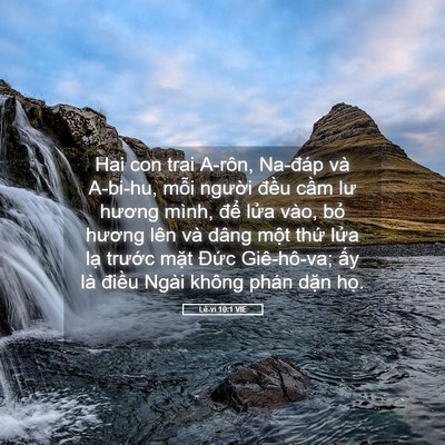 Picture 05 - Lê-vi 10:1 VIE - Hai con trai A-rôn, Na-đáp và A-bi-hu, mỗi - Bible Verse Picture