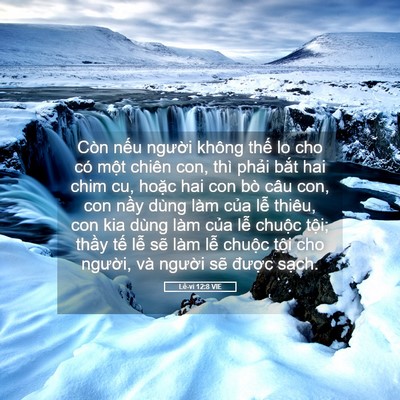 Picture 05 - Lê-vi 12:8 VIE - Còn nếu người không thế lo cho có một - Bible Verse Picture