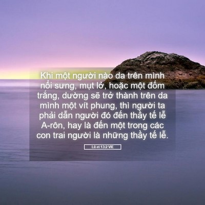 Picture 05 - Lê-vi 13:2 VIE - Khi một người nào da trên mình nổi - Bible Verse Picture