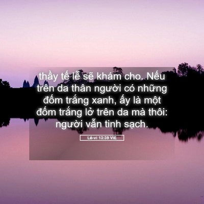 Picture 05 - Lê-vi 13:39 VIE - thầy tế lễ sẽ khám cho. Nếu trên da - Bible Verse Picture
