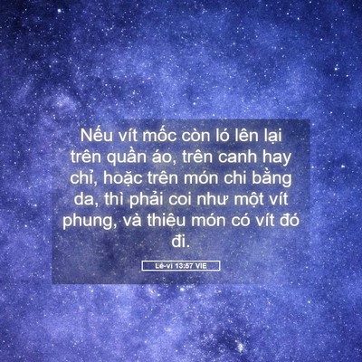 Picture 05 - Lê-vi 13:57 VIE - Nếu vít mốc còn ló lên lại trên quần - Bible Verse Picture