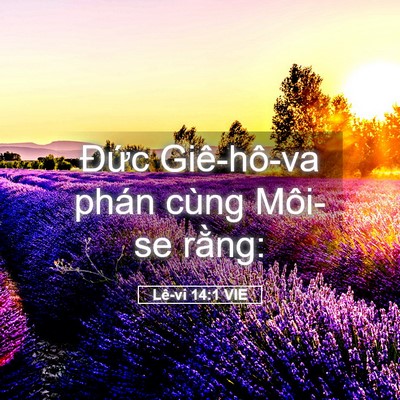 Picture 05 - Lê-vi 14:1 VIE - Đức Giê-hô-va phán cùng Môi-se - Bible Verse Picture