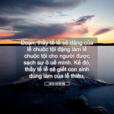 Picture 05 - Lê-vi 14:19 VIE - Đoạn, thầy tế lễ sẽ dâng của lễ - Bible Verse Picture