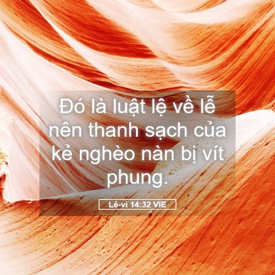 Picture 05 - Lê-vi 14:32 VIE - Đó là luật lệ về lễ nên thanh sạch - Bible Verse Picture