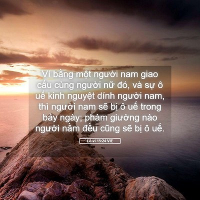 Picture 05 - Lê-vi 15:24 VIE - Ví bằng một người nam giao cấu cùng - Bible Verse Picture