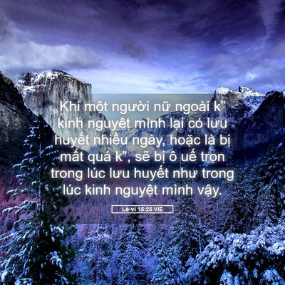 Picture 05 - Lê-vi 15:25 VIE - Khi một người nữ ngoài k” kinh nguyệt - Bible Verse Picture