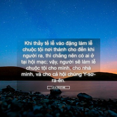 Picture 05 - Lê-vi 16:17 VIE - Khi thầy tế lễ vào đặng làm lễ - Bible Verse Picture