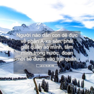 Picture 05 - Lê-vi 16:26 VIE - Người nào dẫn con dê đực về phần - Bible Verse Picture