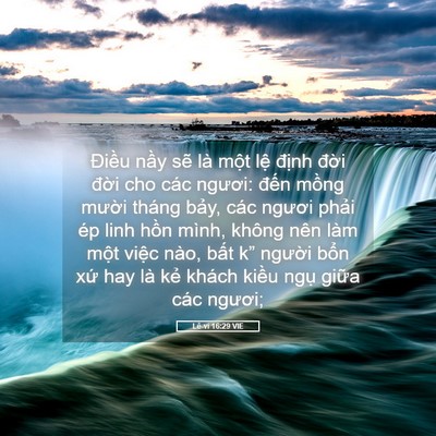 Picture 05 - Lê-vi 16:29 VIE - Điều nầy sẽ là một lệ định đời - Bible Verse Picture