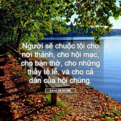 Picture 05 - Lê-vi 16:33 VIE - Người sẽ chuộc tội cho nơi thánh, cho - Bible Verse Picture