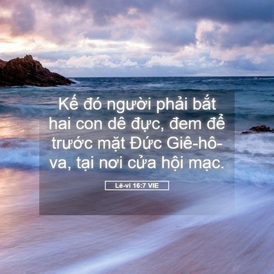 Picture 05 - Lê-vi 16:7 VIE - Kế đó người phải bắt hai con dê - Bible Verse Picture