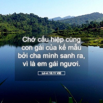 Picture 05 - Lê-vi 18:11 VIE - Chớ cấu hiệp cùng con gái của kế - Bible Verse Picture