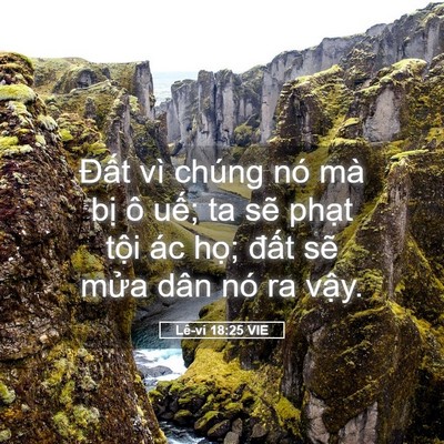 Picture 05 - Lê-vi 18:25 VIE - Đất vì chúng nó mà bị ô uế; ta sẽ - Bible Verse Picture