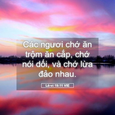 Picture 05 - Lê-vi 19:11 VIE - Các ngươi chớ ăn trộm ăn cắp, chớ - Bible Verse Picture