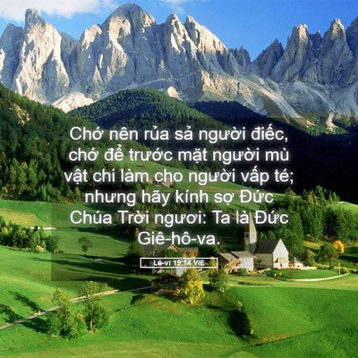 Picture 05 - Lê-vi 19:14 VIE - Chớ nên rủa sả người điếc, chớ - Bible Verse Picture