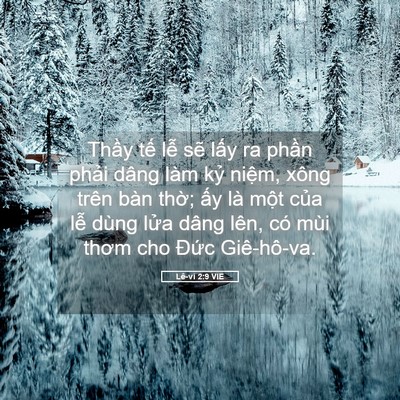 Picture 05 - Lê-vi 2:9 VIE - Thầy tế lễ sẽ lấy ra phần phải - Bible Verse Picture