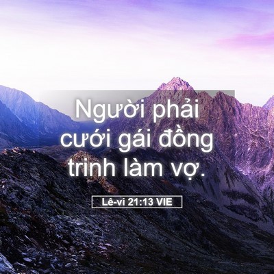 Picture 05 - Lê-vi 21:13 VIE - Người phải cưới gái đồng trinh làm - Bible Verse Picture