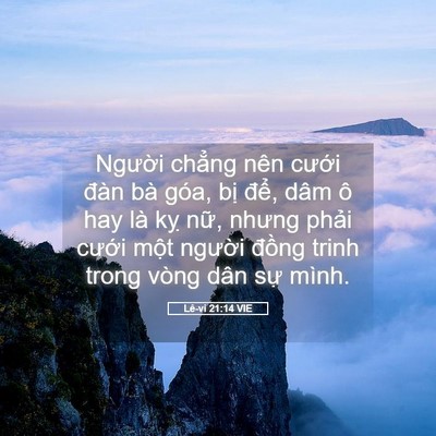 Picture 05 - Lê-vi 21:14 VIE - Người chẳng nên cưới đàn bà góa, - Bible Verse Picture