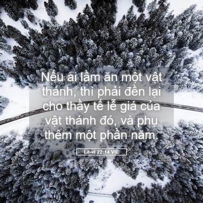 Picture 05 - Lê-vi 22:14 VIE - Nếu ai lầm ăn một vật thánh, thì - Bible Verse Picture