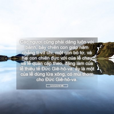 Picture 05 - Lê-vi 23:18 VIE - Các ngươi cũng phải dâng luôn với - Bible Verse Picture