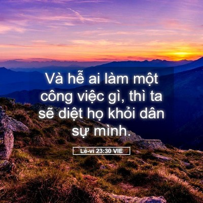 Picture 05 - Lê-vi 23:30 VIE - Và hễ ai làm một công việc gì, thì ta - Bible Verse Picture