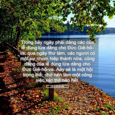 Picture 05 - Lê-vi 23:36 VIE - Trong bảy ngày phải dâng các của lễ - Bible Verse Picture