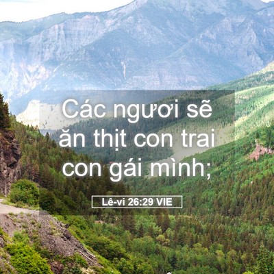 Picture 05 - Lê-vi 26:29 VIE - Các ngươi sẽ ăn thịt con trai con gái - Bible Verse Picture